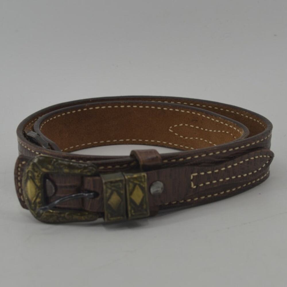 TexTan Women's Western Cowgirl Brown Leather Belt Boho Sz 28 - Picture 13 of 14